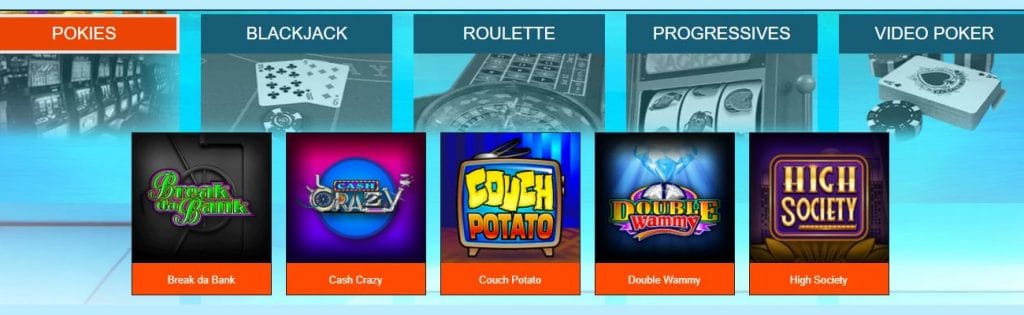 screenshot of lucky nugget casino games