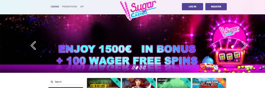 screenshot sugar casino interface