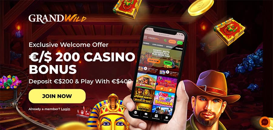 grandwild casino screenshot interface