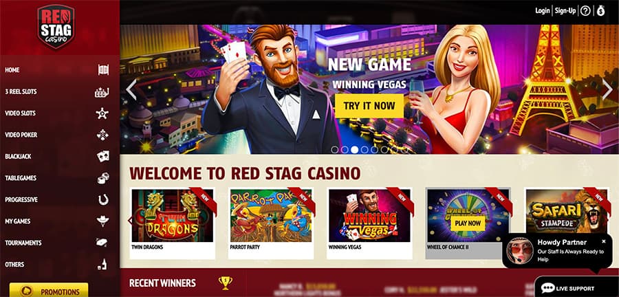 red stag casino screenshot interface