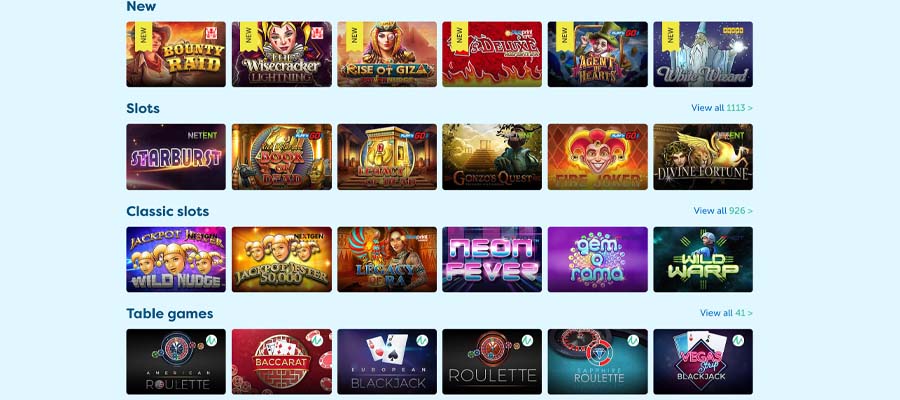 screenshot playfrank casino games